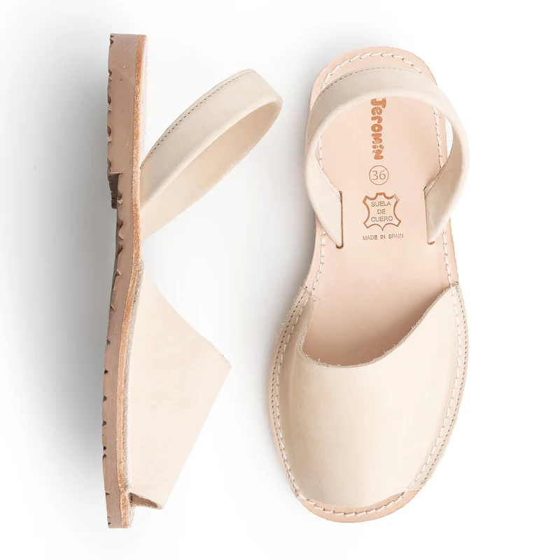 Menorquina nobuk beige oscuro 1040 Jeromín