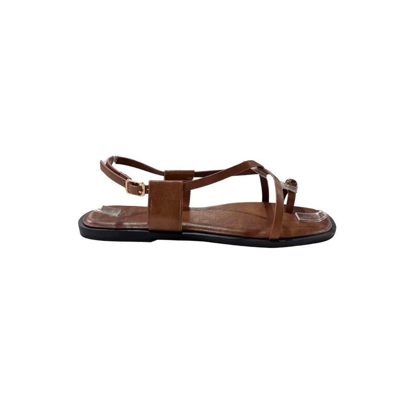 MUJER SANDALIA PLANA LYRA BEIGE