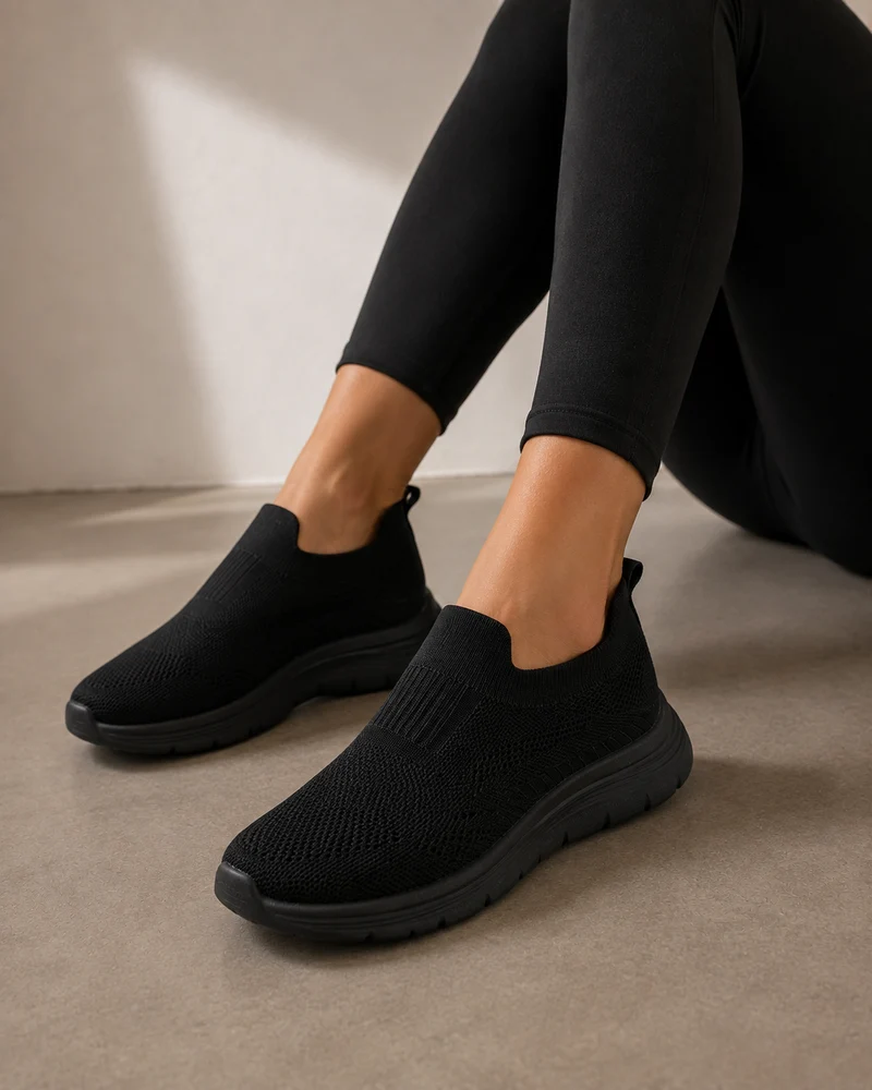 MUJER DEPORTIVA ELASTICO NEGRO