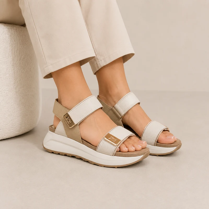 MUJER SANDALIA AURA BEIGE