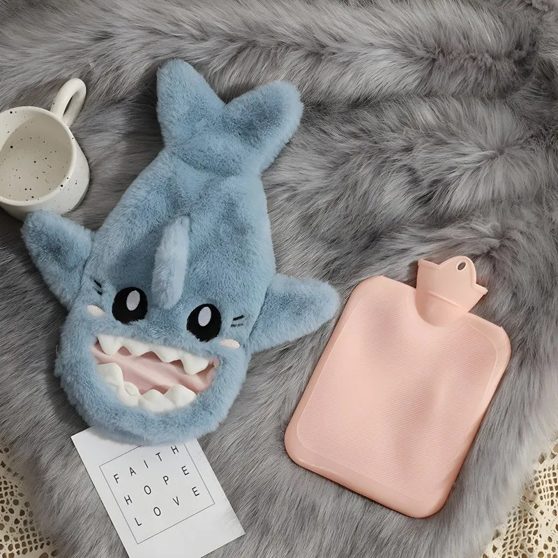 Miomu Bolsa para Agua Caliente para Aliviar Cólicos Menstruales, Tiburoncín