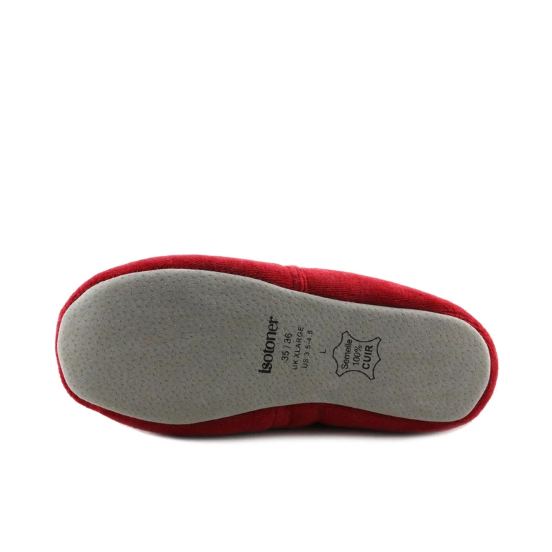 Zapatilla casa roja 99376 Isotoner