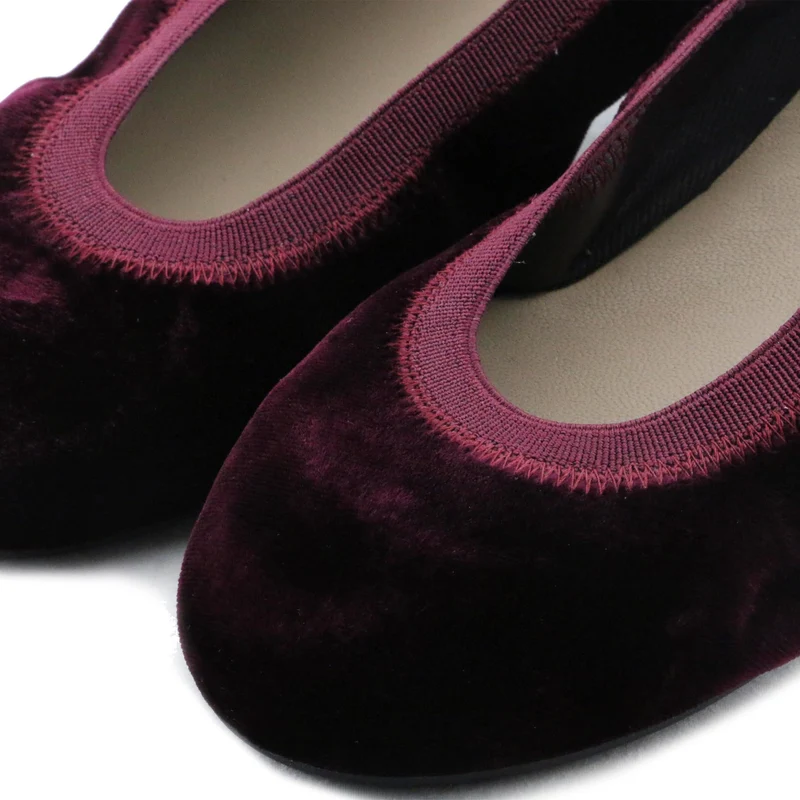 Bailarina serraje burdeos 6494 Eli