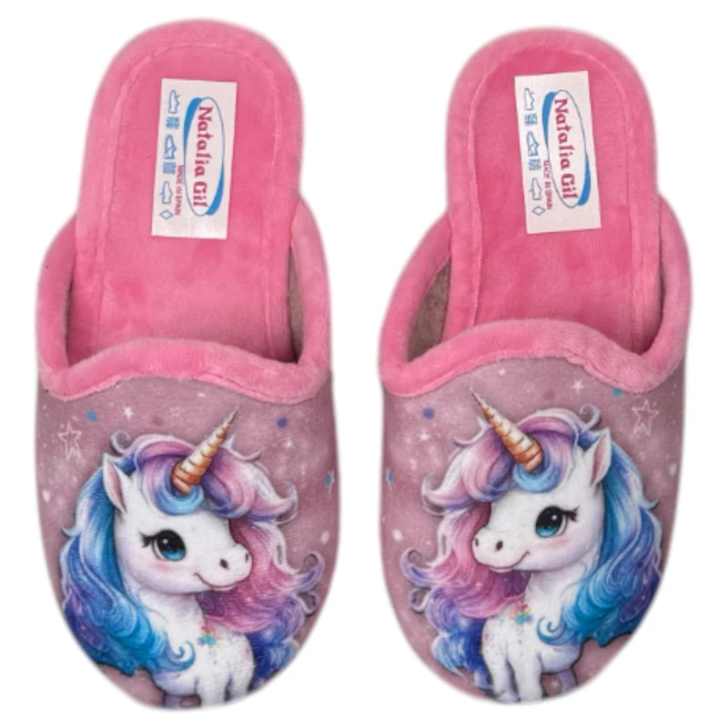 Zapatillas de Casa Natalia Gil Unicornio 7035 Rosa