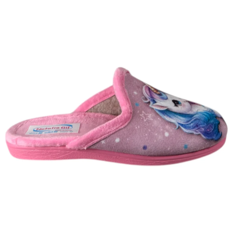 Zapatillas de Casa Natalia Gil Unicornio 7035 Rosa