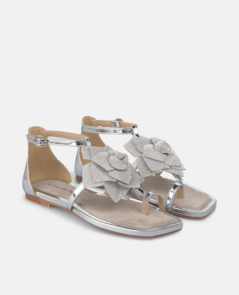 SANDALIA PLANA FLOR