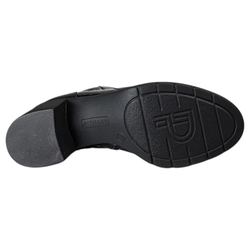 Botines Pitillos Tacón Coco 11624 Negro