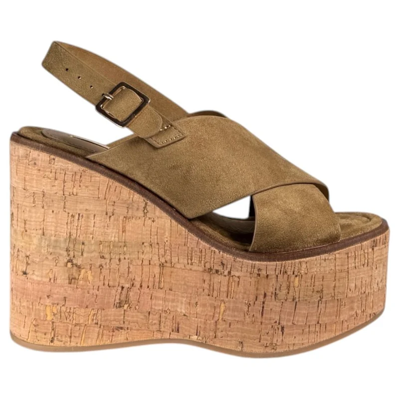 Sandalias Corina Cuña Corcho M6366 Camel