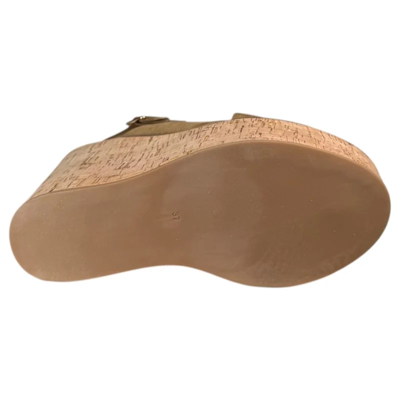 Sandalias Corina Cuña Corcho M6366 Camel