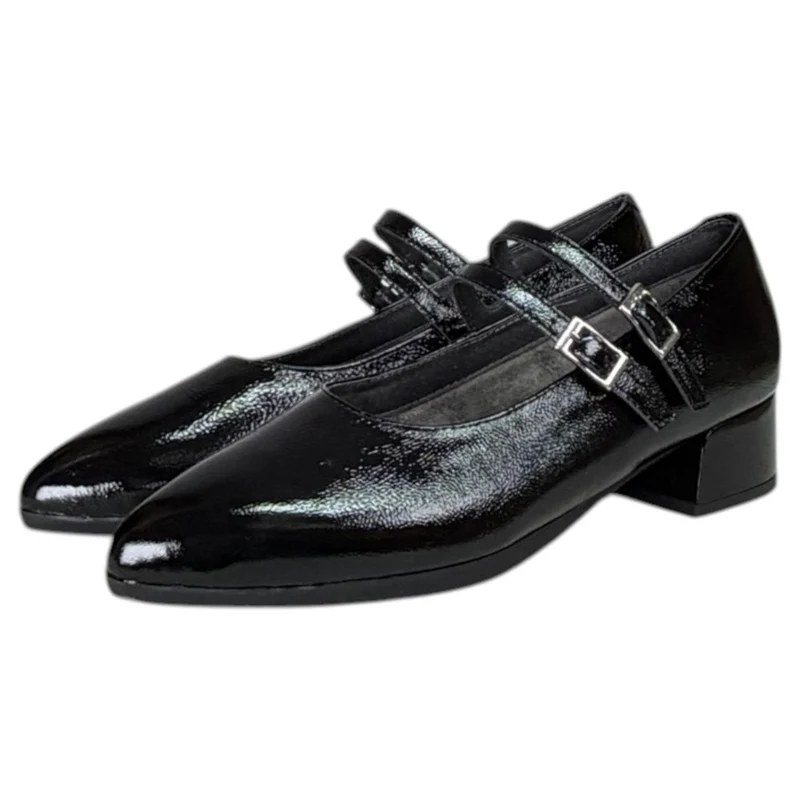 Zapatos Pitillos Mary Jane Punta 11671 Negro