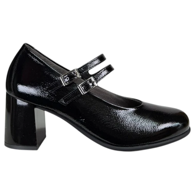 Zapatos Pitillos Mary Jane Tacón 11651 Negro