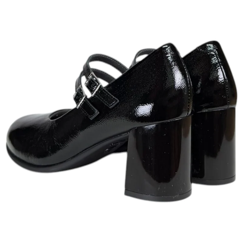 Zapatos Pitillos Mary Jane Tacón 11651 Negro