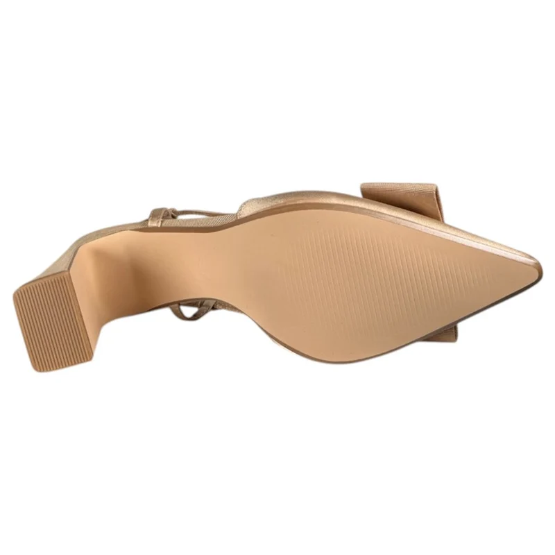 Zapatos Corina Salón Destalonado Lazo M6255 Camel