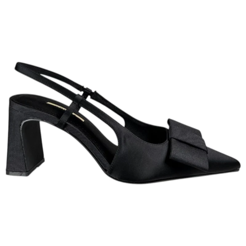Zapatos Corina Salón Destalonado Lazo M6255 Negro