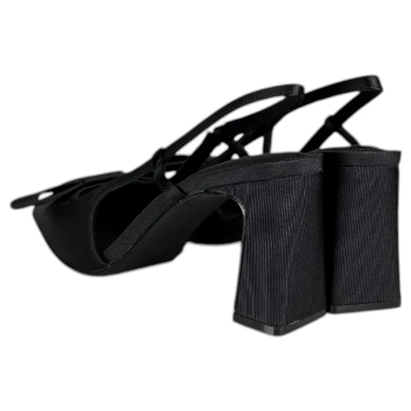Zapatos Corina Salón Destalonado Lazo M6255 Negro