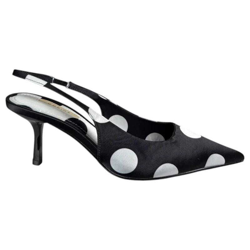 Zapatos Corina Salón Destalonado Lunares M6206 Negro