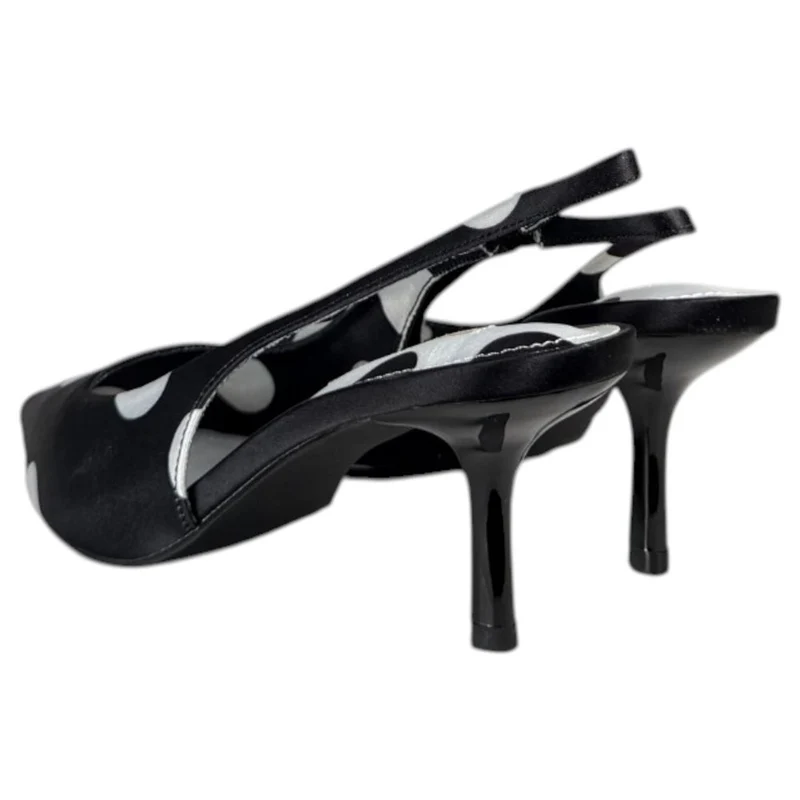 Zapatos Corina Salón Destalonado Lunares M6206 Negro