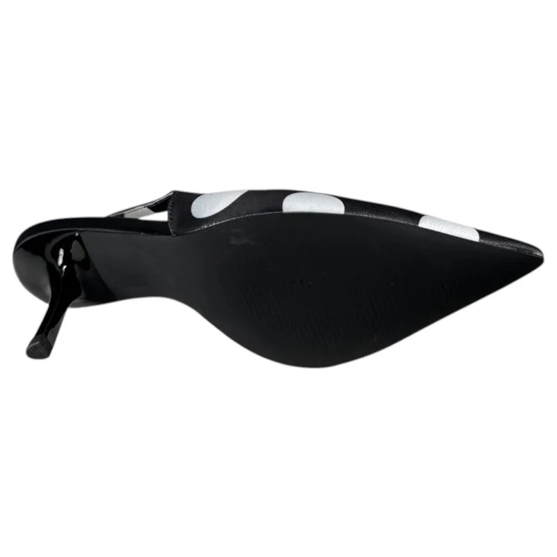 Zapatos Corina Salón Destalonado Lunares M6206 Negro