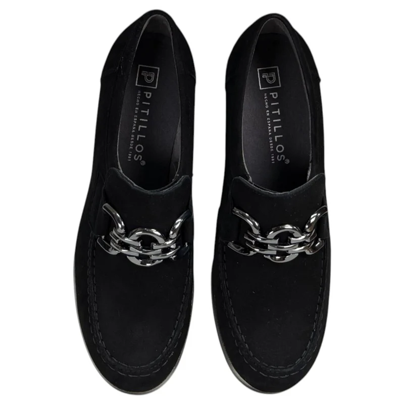 Zapatos Pitillos Cuña Hebilla 20530 Negro