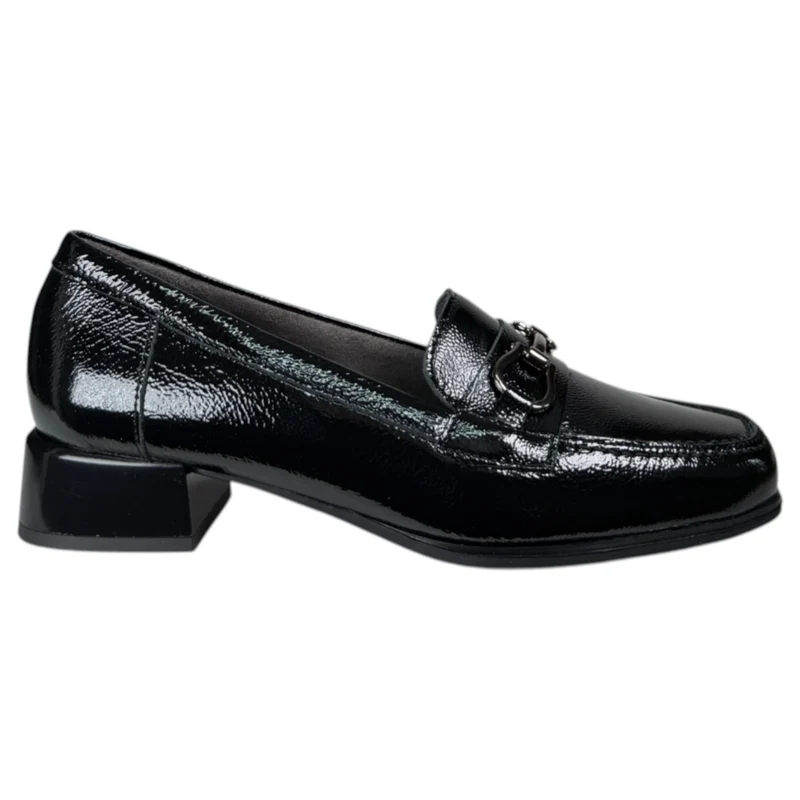 Zapatos Pitillos Mocasines Charol 10814 Negro