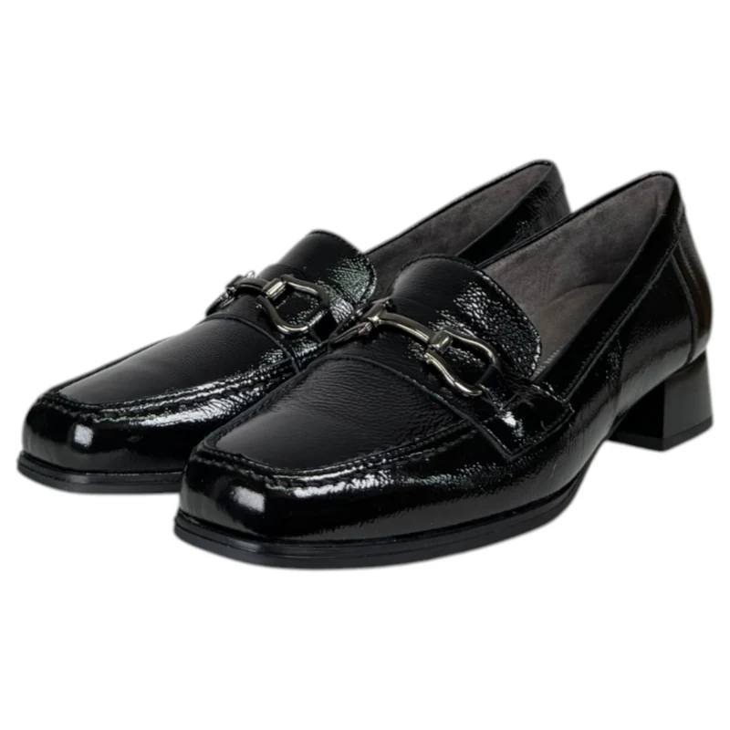 Zapatos Pitillos Mocasines Charol 10814 Negro