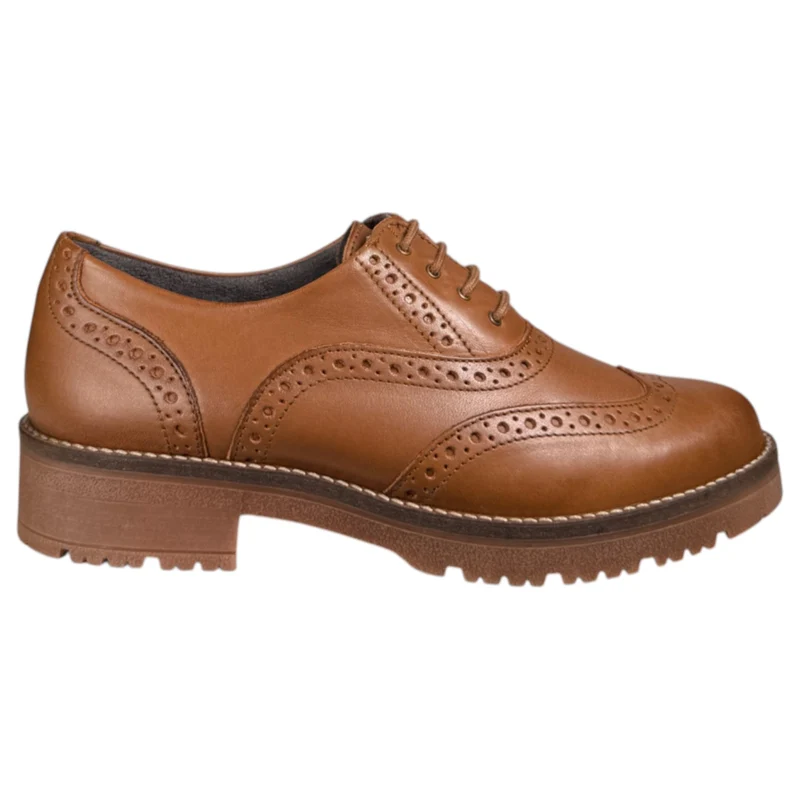 Zapatos Pitillos Blúcher Pala Vega 10776 Cuero