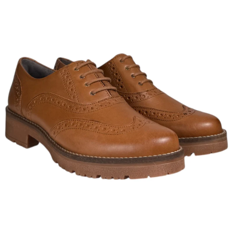 Zapatos Pitillos Blúcher Pala Vega 10776 Cuero