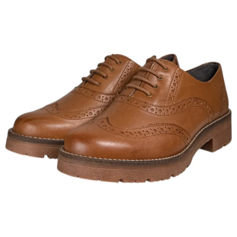 Zapatos Pitillos Blúcher Pala Vega 10776 Cuero