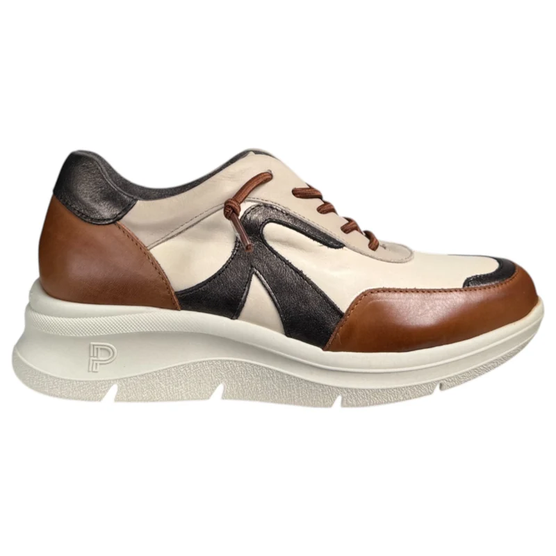 Zapatos Pitillos Deportivos Cuña Elásticos 10912 Cuero