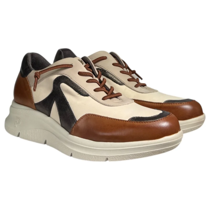 Zapatos Pitillos Deportivos Cuña Elásticos 10912 Cuero