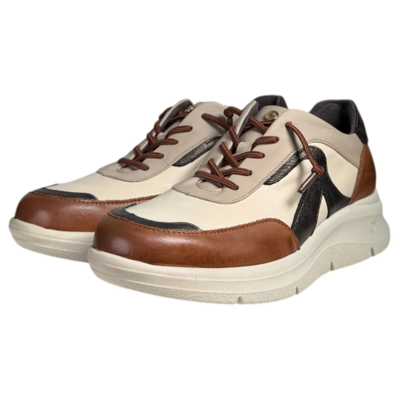 Zapatos Pitillos Deportivos Cuña Elásticos 10912 Cuero