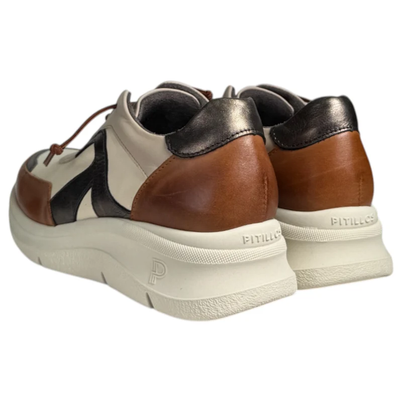 Zapatos Pitillos Deportivos Cuña Elásticos 10912 Cuero