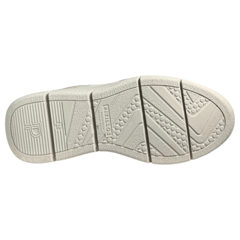 Botines Pitillos Deportivos Cuña Elásticos 10916 Crema