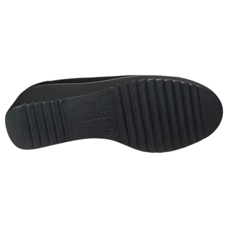 Zapatos Pitillos Cuña Hebilla 20236 Negro