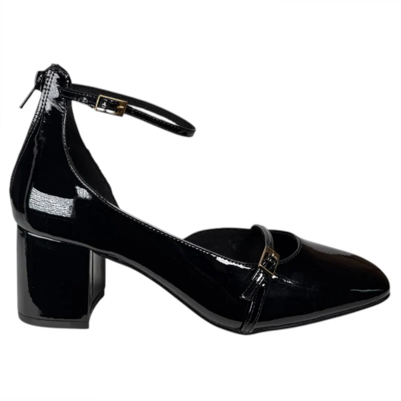 Zapatos Corina Charol Tacón M5750 Negro