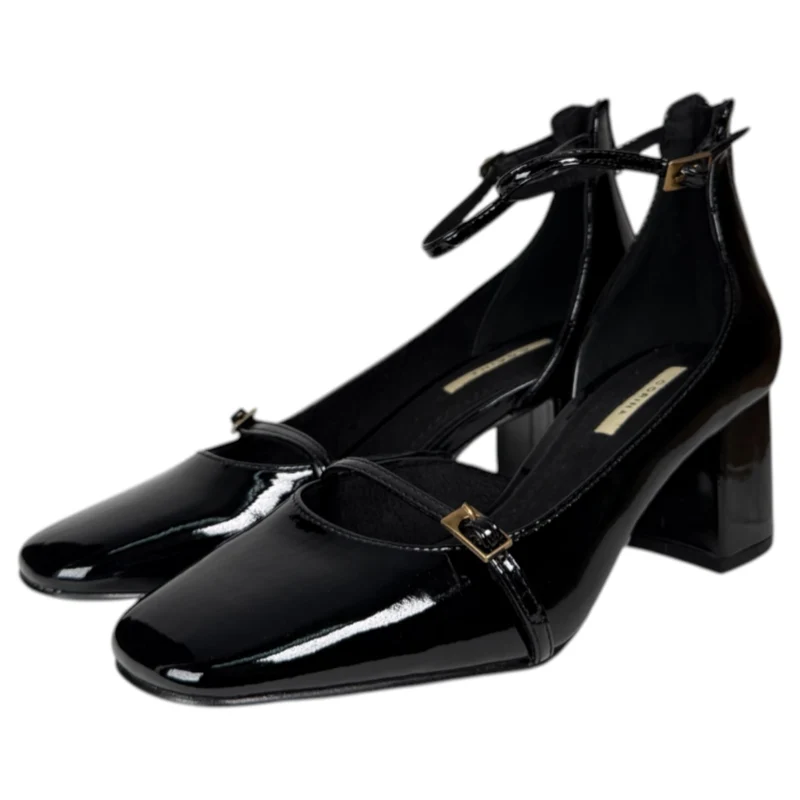 Zapatos Corina Charol Tacón M5750 Negro