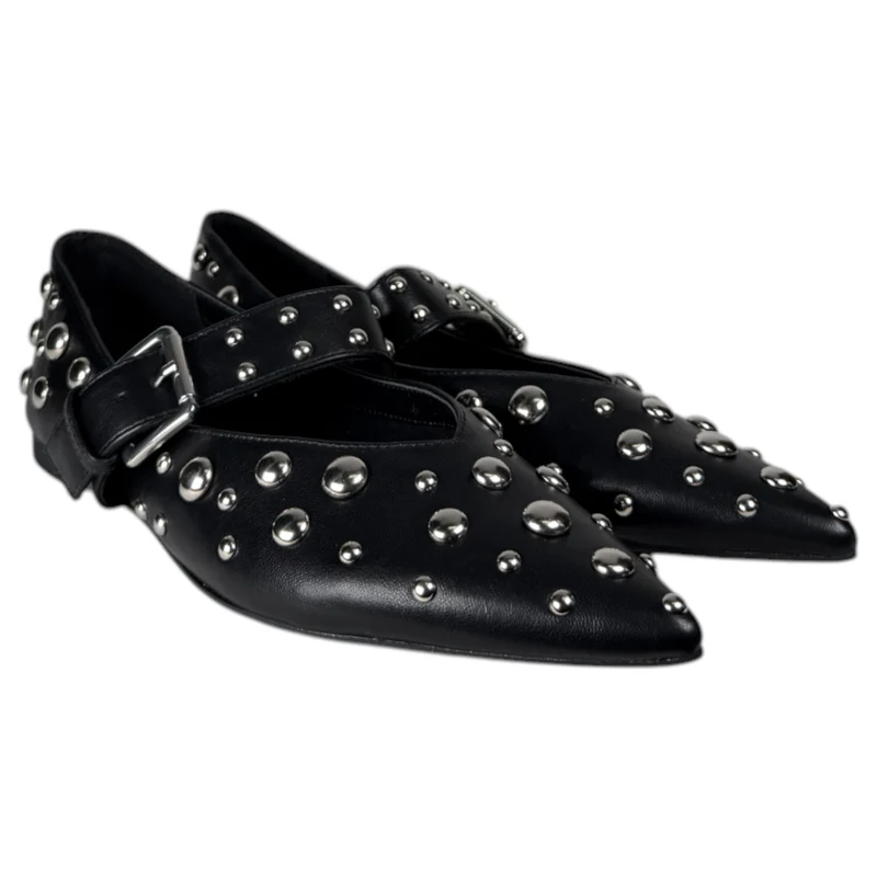 Bailarinas Corina Hebilla Tachas M5635 Negro