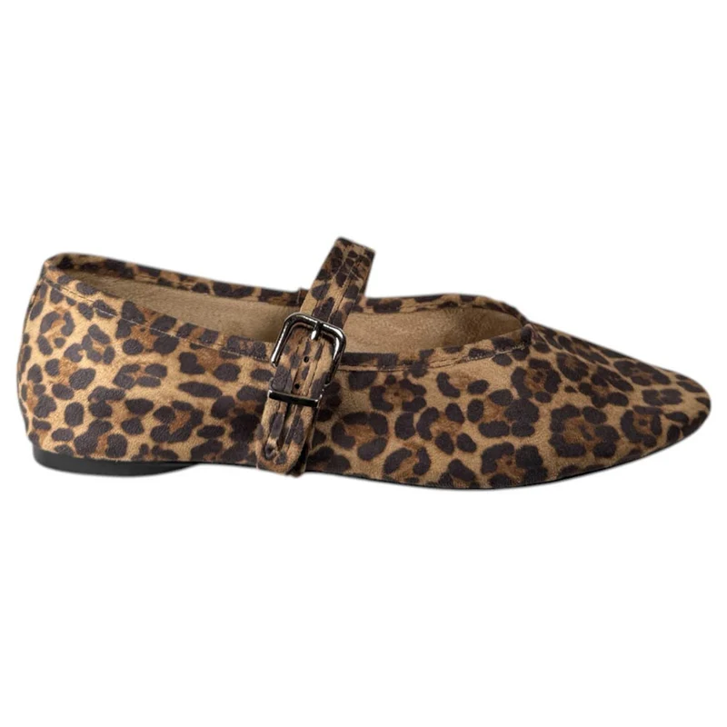 Bailarina Corina Plana Hebilla M5621 Leopardo