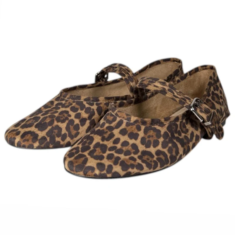 Bailarina Corina Plana Hebilla M5621 Leopardo