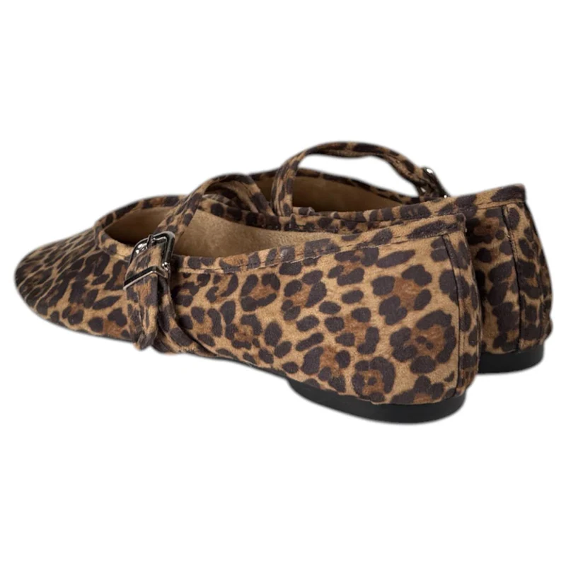 Bailarina Corina Plana Hebilla M5621 Leopardo
