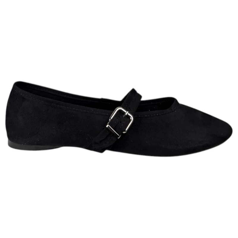 Bailarina Corina Plana Hebilla M5621 Negro