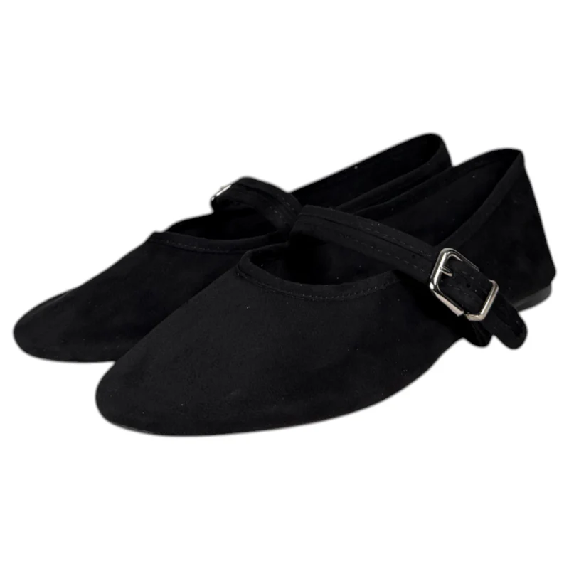Bailarina Corina Plana Hebilla M5621 Negro