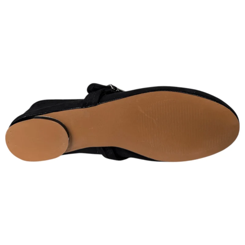 Bailarina Corina Plana Hebilla M5621 Negro