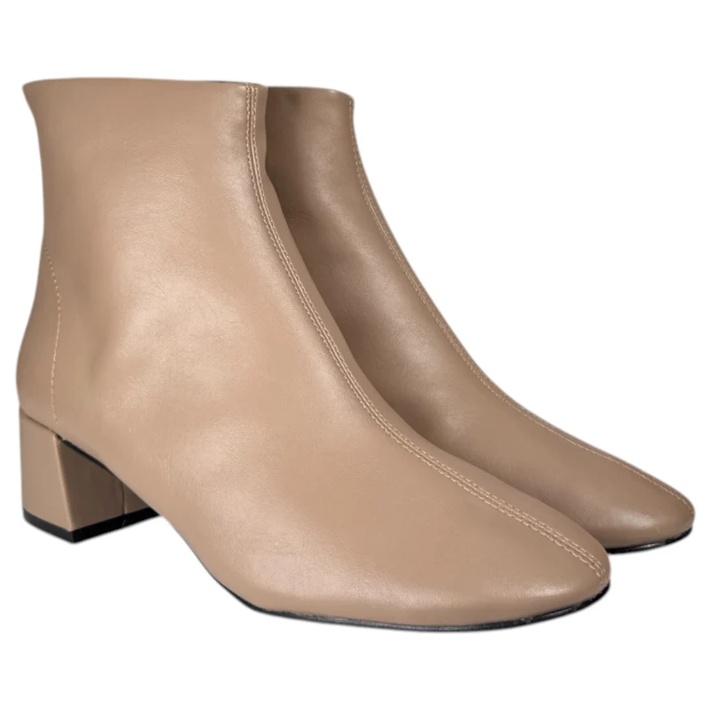 Botines Corina Cremallera Trasera M5870 Taupe