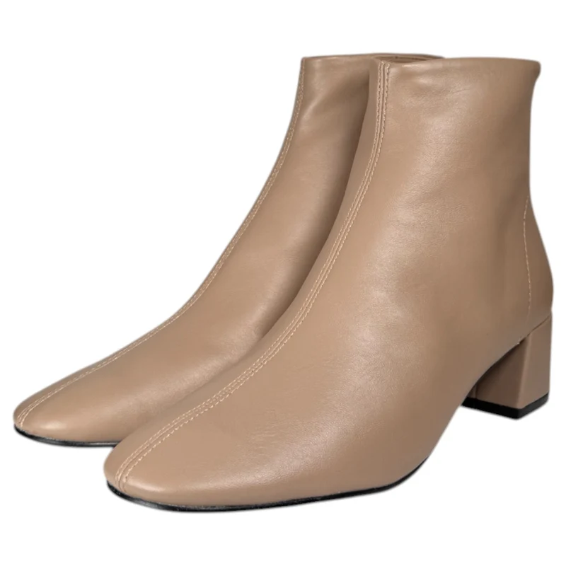Botines Corina Cremallera Trasera M5870 Taupe