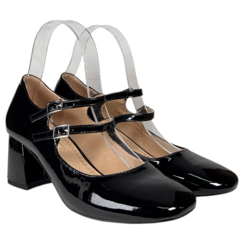 Zapatos Corina Tacón Hebillas M5755 Negro