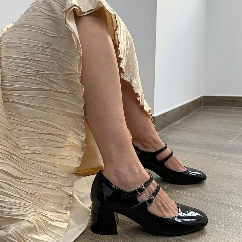 Zapatos Corina Tacón Hebillas M5755 Negro