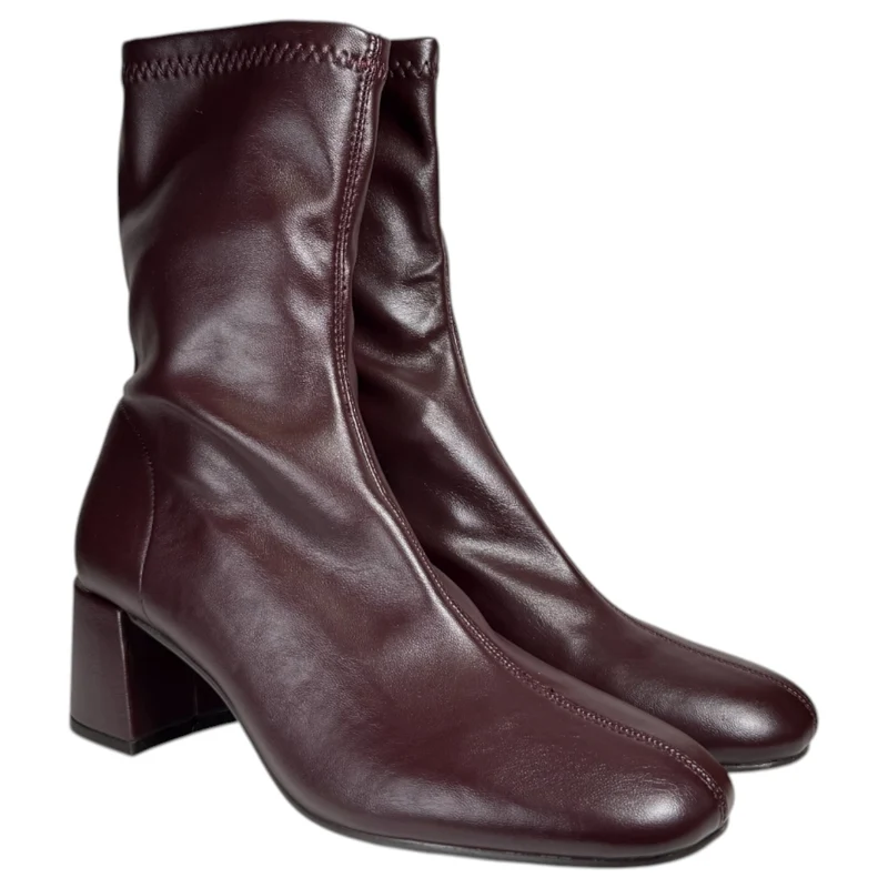 Botines Corina Caña Elástica M5885 Burdeos