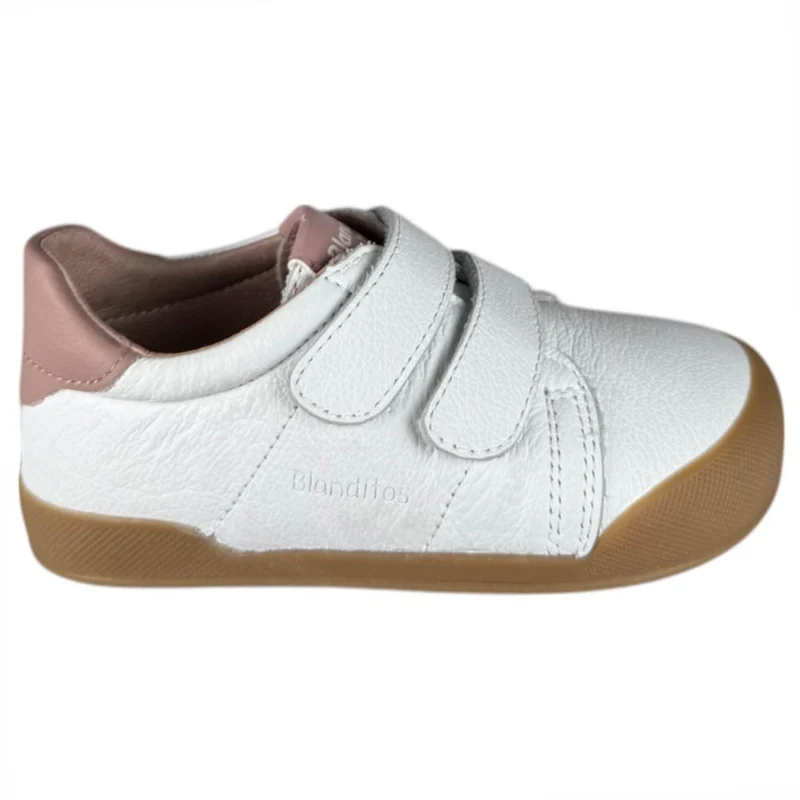 Zapatos Respetuosos Blanditos Londres Blanco Rosa Palo