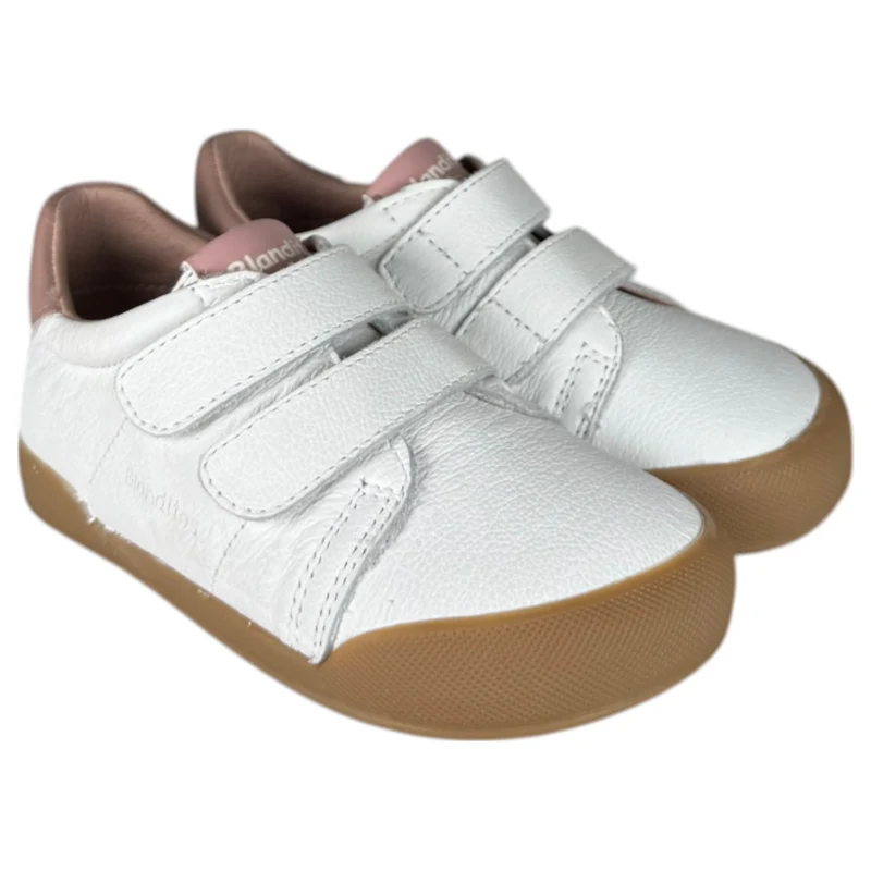 Zapatos Respetuosos Blanditos Londres Blanco Rosa Palo